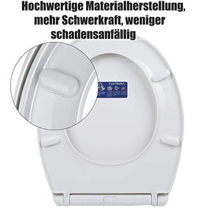 Sedile WC Copriwater Universale O Forma Rotonda, Coprivaso Tavoletta O - Ilgrandebazar