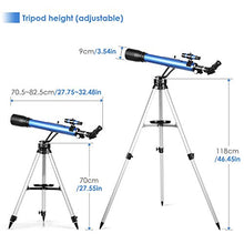 Carica l&#39;immagine nel visualizzatore di Gallery, TELMU Telescopio Astronomico GS700/60, Ingrandimento (117x e 28x), Oculare...