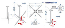Carica l'immagine nel visualizzatore di Gallery, Meliconi Slimstyle 400CE Supporto da Soffitto Estensibile per TV 14"-65"... - Ilgrandebazar
