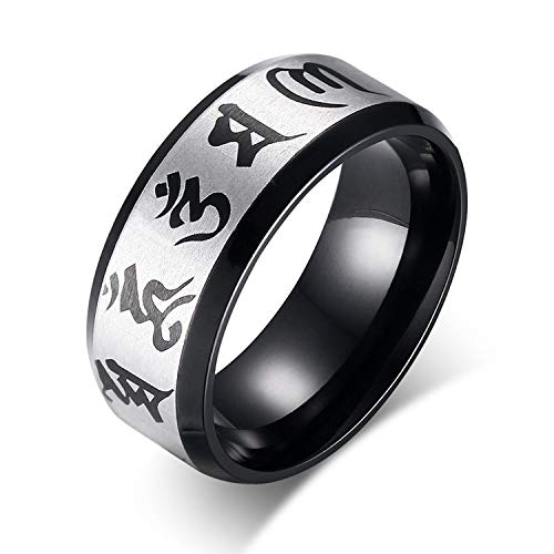 Oidea Anello Uomo Mantra Fidanzamento Promessa Acciaio inossidabile... - Ilgrandebazar