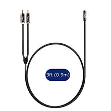 Carica l'immagine nel visualizzatore di Gallery, J&amp;D Cavo adattatore audio stereo, placcato in oro, 3.5mm femmina a 2 RCA... - Ilgrandebazar