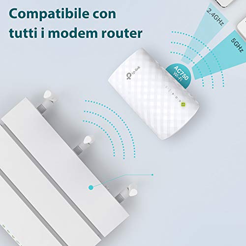 ACCESS POINT RIPETITORE RANGE EXTENDER FIBRA/ADSL  WIRELESS TP-LINK RE200 AC750