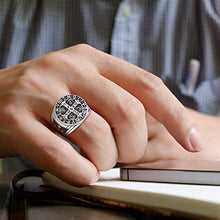 Carica l&#39;immagine nel visualizzatore di Gallery, JewelryWe Gioielli Anello da Uomo Donna Punk Acciaio Inossidabile Argento - Ilgrandebazar
