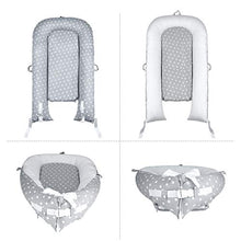 Carica l&#39;immagine nel visualizzatore di Gallery, Luchild Baby Nest Riduttore Per Letto Culla Sacco Nanna Punto tondo grigio - Ilgrandebazar