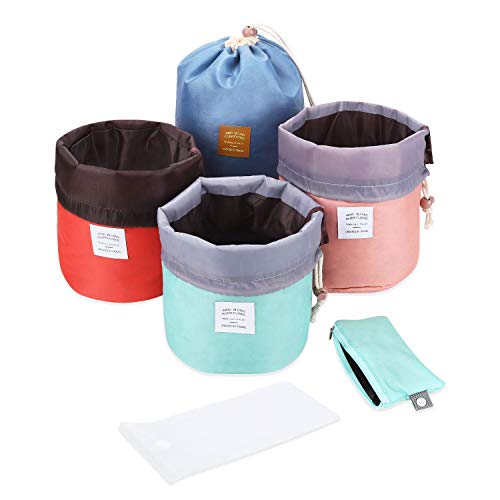 Ulikey 4 Pezzi Cosmetici Borsa da Viaggio, Multifunzionale con Coulisse...
