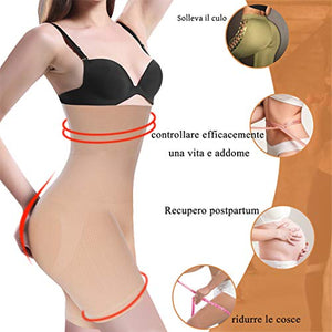 Chumian Intimo Modellante da Donna Mutande Contenitive a Vita Alta M-L, Beige - Ilgrandebazar