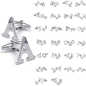HONEY BEAR Gemelli Uomo con iniziali Argento Lettera Iniziale,Acciaio... - Ilgrandebazar