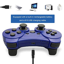 Carica l&#39;immagine nel visualizzatore di Gallery, CFORWARD PS3 Controller, Wireless Bluetooth Gamepad Double Vibration Blu