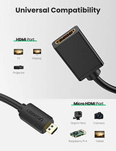 Carica l&#39;immagine nel visualizzatore di Gallery, UGREEN Cavo Micro HDMI Maschio a Femmina 4K 3D Supporta ARC Ethernet...