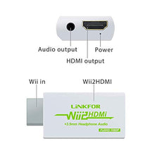 Carica l&#39;immagine nel visualizzatore di Gallery, LiNKFOR Wii Convertitore con Cavo HDMI 3ft/Convertitore a HDMI/Wii Bianco