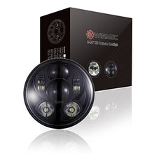 Carica l&#39;immagine nel visualizzatore di Gallery, Wisamic 5-3/4 5.75 pollice LED Headlight compatibile con Harley Davidson nera - Ilgrandebazar