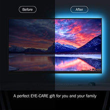 Carica l&#39;immagine nel visualizzatore di Gallery, Retroilluminazione TV LED ad USB di Lunghezza 2.4M Adatto per HDTV da 40-65 Pollici, 24 Tasti Telecomando ad Infrarossi in Grado di telecomandare Striscia Luminosa a LED, RGB 5050 Luce con 16 Colori