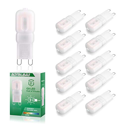 Lampadine LED G9, Bombubilla G9 220V Bianca Calda 3000K 3W = Bianco Caldo