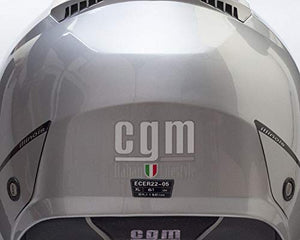 CGM Casco demi jet 129A ILLINOIS MONO Argento, S S (55-56cm), Argento