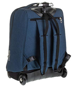 Trolley Invicta Benin Recycled, Blu, 35 Lt, 2in1 Zaino con Sollevamento Blu