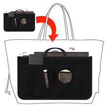 Carica l'immagine nel visualizzatore di Gallery, Borsa Organizzatore Organizer in Tessuto con Doppio Manico Nero