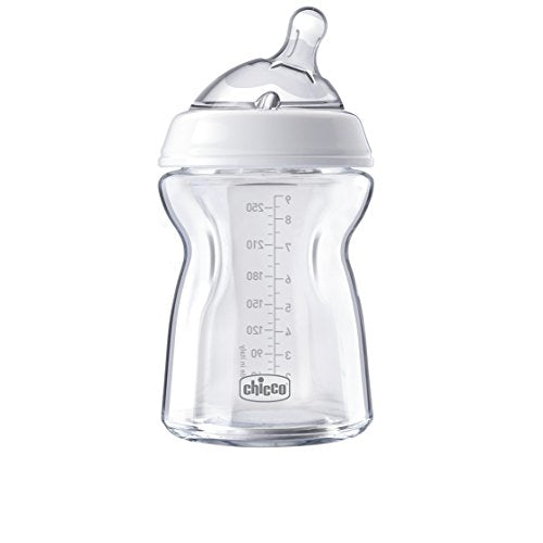 Chicco 00080623000000 NaturalFeeling Biberon in Vetro, Bianco, 250 ml 250 - Ilgrandebazar