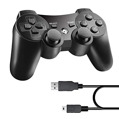 Diswoe Bluetooth senza fili Controller di gioco per PS3 Sostituzione Nero