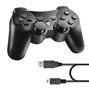 Diswoe Bluetooth senza fili Controller di gioco per PS3 Sostituzione Nero