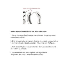 Carica l&#39;immagine nel visualizzatore di Gallery, Orecchini a Cerchio Donna in Argento Sterling 925 Placcato Oro con Bianca