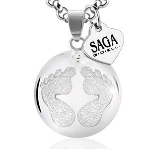 SAGA GIOIELLI® COLLANA CHIAMA ANGELI BOLA MESSICANA PIEDINI LAVORATI