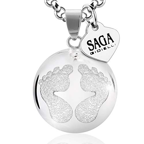 SAGA GIOIELLI® COLLANA CHIAMA ANGELI BOLA MESSICANA PIEDINI LAVORATI