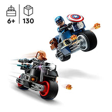 Carica l&#39;immagine nel visualizzatore di Gallery, LEGO 76260 Marvel Motociclette di Black Widow e Captain America, Set Avengers Age of Ultron con 2 Supereroi e Moto Giocattolo, Giochi per Bambini e Bambine dai 6 Anni