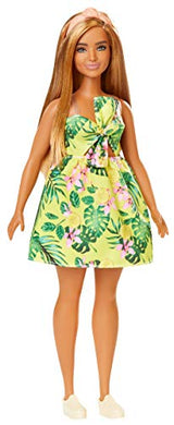 Barbie- Fashionista, Bambola Bionda con Vestito Giallo Stampa a Fiori,... - Ilgrandebazar