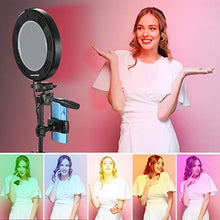 Carica l'immagine nel visualizzatore di Gallery, Rainbow Selfie RingLight 14RGB Colori 8"RGB Ring Light, Light