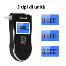 Carica l'immagine nel visualizzatore di Gallery, Drivaid Etilometro Portatile Digitale, Alcool Test Professionale con Schermo...