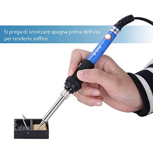 GHB Saldatore 60W 10-in-1 Kit di Saldatura con Valigetta per Trasporto, 5... - Ilgrandebazar