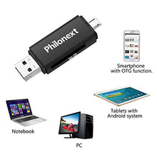 Carica l'immagine nel visualizzatore di Gallery, Philonext - Lettore di schede Memoria SD/Micro SD e Adattatore Card Reader