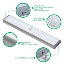 Carica l&#39;immagine nel visualizzatore di Gallery, led Armadio Sensore Movimento Luce, Wireless Luci Notturne Barra Lampada 2PCS - Ilgrandebazar