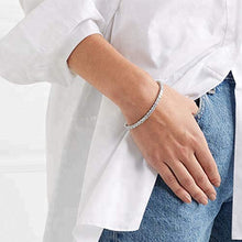 Carica l&#39;immagine nel visualizzatore di Gallery, Bracciale Tennis in Argento 925 Rodiato con Zirconi Bianchi Taglio Diamante,... - Ilgrandebazar