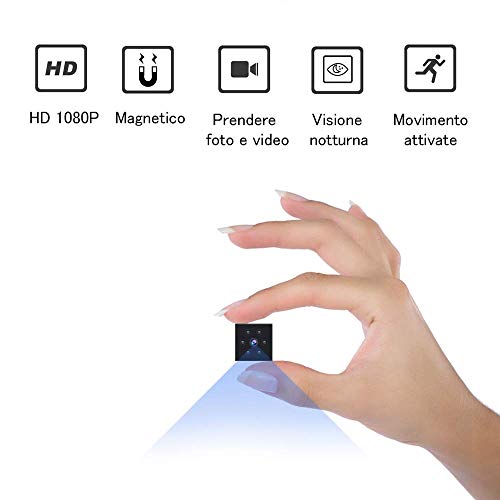 Mini Telecamera Spia, Gutkam 1080P Full HD Microcamera spia Nascosta di...