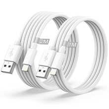 Carica l&#39;immagine nel visualizzatore di Gallery, Cavo iPhone Originale Apple Certificato MFi, Cavo Lightning 1M+2M 2Pack, Cavetto iPhone Cavo Ricarica iPhone Cavo Caricatore iPhone Filo Cavo USB per iPhone 14 13 12 11 Pro Max XS XR X 8 7 6 5 SE iPad