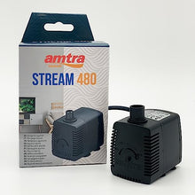 Carica l&#39;immagine nel visualizzatore di Gallery, Amtra Stream 480 - Pompa per acquario ad immersione, silenziosa, portata d&#39;acqua regolabile, 480 lt/h - 4,3W - 230v, Piccola Pompa Aspira Acqua per Fontanella Gatti, Presepe, idroponica