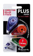 Carica l'immagine nel visualizzatore di Gallery, PLUS Japan correttore roller mini 2+1 gratis, 6 m x 4,2 mm - Ilgrandebazar