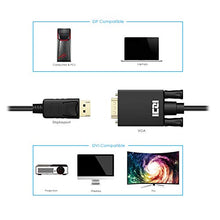 Carica l'immagine nel visualizzatore di Gallery, ICZI Cavo DisplayPort a VGA 1 m, Adattatore DP Maschio a Maschio, 1 metro - Ilgrandebazar