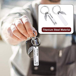 ortachiavi 2 Pcs, Portachiavi da Uomo Personalizzati per Auto, I Need You...