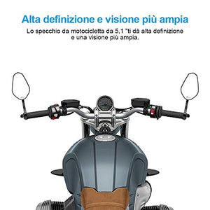 7/8" 22mm Specchietti Moto Omologati, per Manubrio E9 B