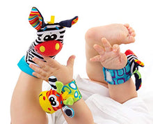 Carica l&#39;immagine nel visualizzatore di Gallery, Baby Rattle Neonato Sonagli Calzini da Polso a Sonaglio per Bambini,...