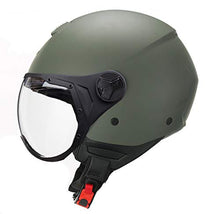 Carica l&#39;immagine nel visualizzatore di Gallery, CGM Casco demi jet 107A FLORENCE MONO Verde opaco sagomata, L