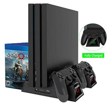 Carica l&#39;immagine nel visualizzatore di Gallery, OIVO PS4 Supporto Verticale con Ventola di Raffreddamento, Stazione di...