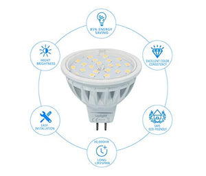 MR16 Lampadine LED Gu5.3 Faretti Bianco Naturale 4000K(La seconda 4000k - Ilgrandebazar