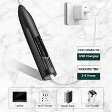 Carica l'immagine nel visualizzatore di Gallery, EBUYFIRE Montalatte Elettrico, Frullino Elettrico USB Ricaricabile Schiumatore Latte, 3 Velocità Regolabile 2 Fruste Elettriche Per Cappuccino, Caff