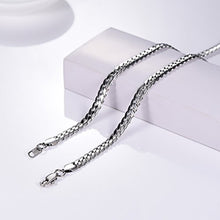 Carica l&#39;immagine nel visualizzatore di Gallery, PROSTEEL Uomo Bracciale a Catena Cubana Incisione, Acciaio Argento - Ilgrandebazar