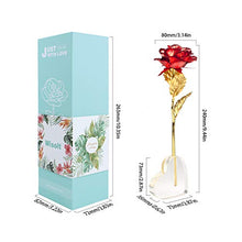 Carica l&#39;immagine nel visualizzatore di Gallery, Wisolt Oro Rosa 24 carati, Nuovo Stelo Lungo con in Rosso