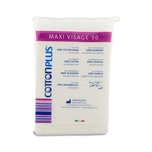 Carica l'immagine nel visualizzatore di Gallery, Cotton Plus MAXI VISAGE 50 pz. - LINEA BEAUTY | DISCHETTI PRETAGLIATI 100% PURO COTONE | Dischetti struccanti per la pulizia del viso soffici e resistenti.