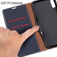 Carica l&#39;immagine nel visualizzatore di Gallery, COODIO Custodia per Samsung Galaxy A10, in Pelle Blu Scuro/Rosso - Ilgrandebazar